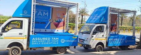 Mobile Van Branding for Milkbasket – Pune